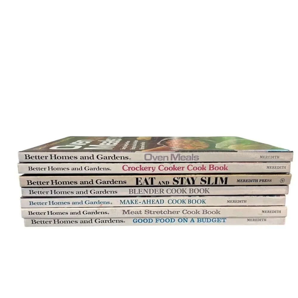 Lot of 7 Books from 1970's Better Homes & Gardens Cookbook Test Kitchen Series
